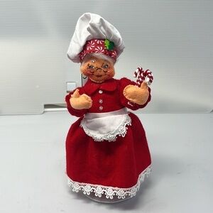 Annalee Doll Mrs Santa Peppermint Chef 9” Tags Christmas Candy Canes NWT